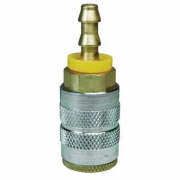 Dixon 2FB2-B DQC DF Industrial Semi-Auto Pneumatic Coupler, 1/4 in Nominal, Push-On Barb End Style, Brass, Domestic