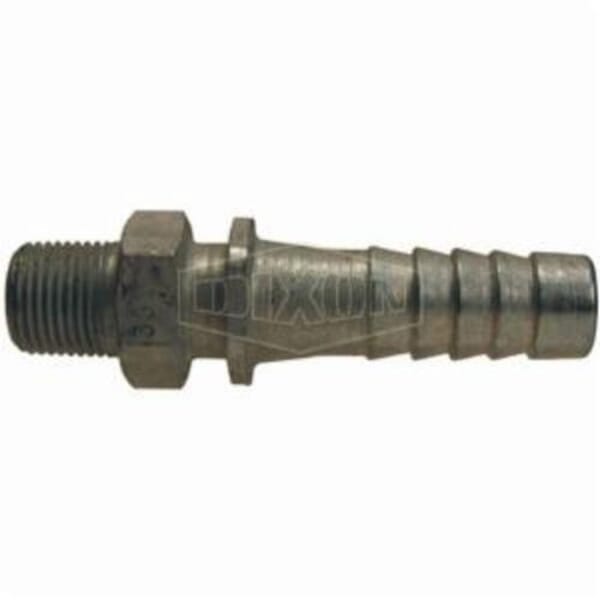 Dixon 3505 3500 Nipple, 1/4 x 3/8 in Nominal, MNPT x Hose Shank, 600 psi Pressure, Steel, Domestic