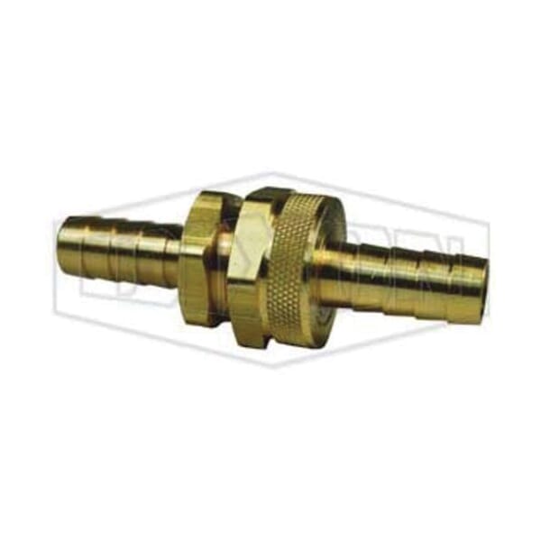 Dixon 5921212K Hose Coupling With Hex Nut, 3/4-11-1/2 x 3/4 in Nominal, Garden Hose Thread x Hose Barb End Style, Brass, Domestic