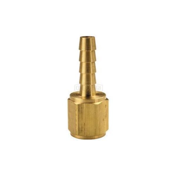 Dixon 1040404C 104 Standard Solid Hose Barb, 1/4 in Nominal, FNPT x Hose Barb End Style, Brass, Domestic