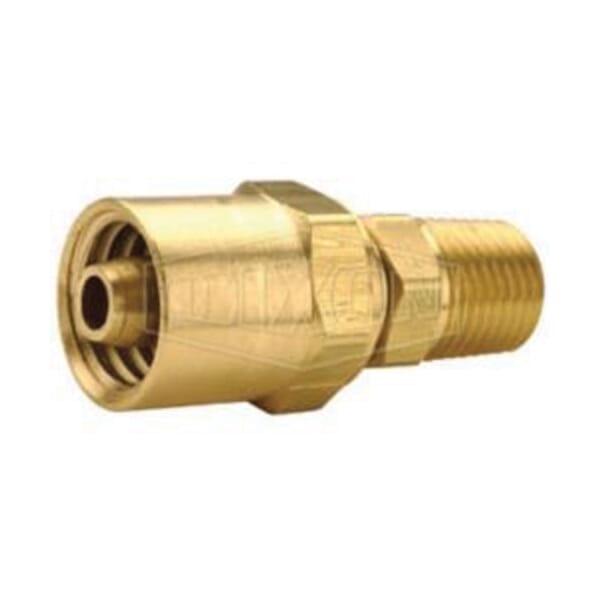 Dixon 1836116K Reusable Hose Fitting, 3/8 in Nominal, MNPT End Style, 360 Brass Alloy, Domestic