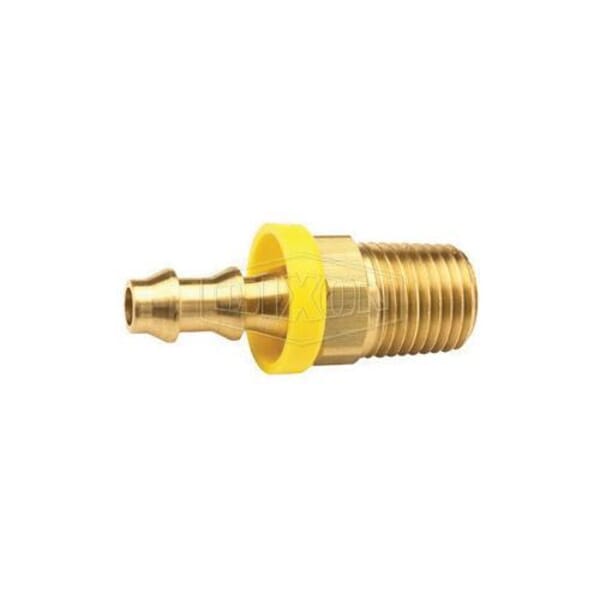 Dixon 2720604C 272 Hose Barb, 1/4-18 x 3/8 in Nominal, MNPT x Hose Barb End Style, Brass, Domestic