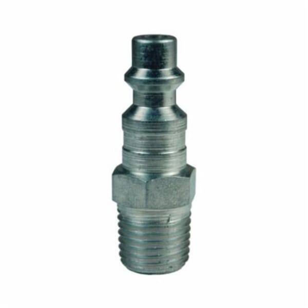 Dixon D2M2 DF Series Industrial Interchange Pneumatic Nipple, 1/4 in Nominal, Quick-Disconnect Plug x MNPT, 500 psi Pressure, Steel