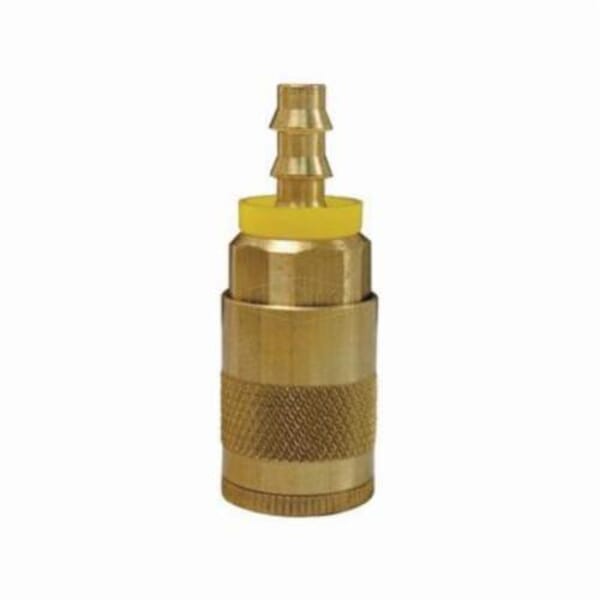 Dixon DC242L Tru-Flate Air Chief Automotive Quick Connect Coupler, 1/4 in Nominal, Quick Connect Coupler x Hose Barb, 300 psi Pressure, Brass, Domestic