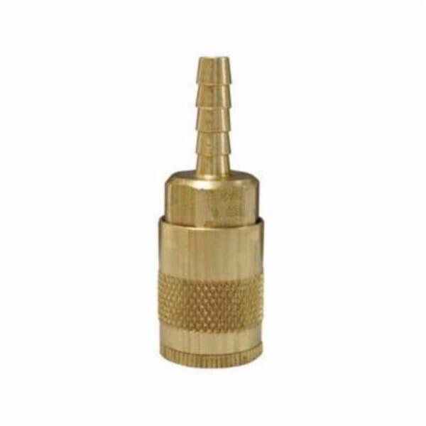 Dixon DC244 Tru-Flate Air Chief Automotive Quick Connect Coupler, 1/4 in Nominal, Quick Connect Coupler x Hose Barb, 300 psi Pressure, Brass, Domestic