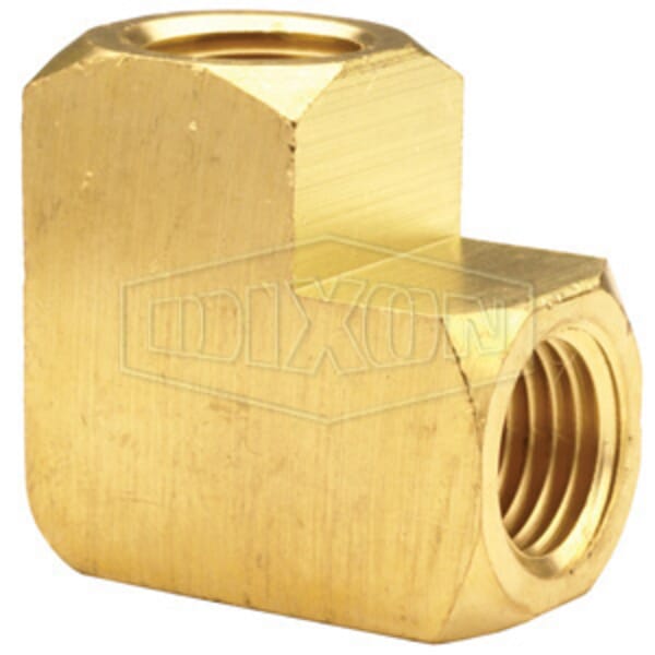 Dixon 3020404C 90 deg Pipe Elbow, 1/4 in Nominal, FNPT End Style, Brass, Domestic