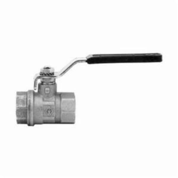 Dixon FBV38 Imported Ball Valve, 3/8 in Nominal, FNPT End Style, Forged Brass Body, Full Port, PTFE Seat/Seal/Thrust Washer Softgoods
