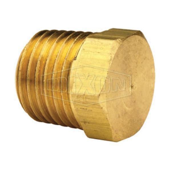 Dixon 1630200C 163 Hex Head Pipe Plug, 1/8 in Nominal, MNPT End Style, 125 lb, Brass, Domestic