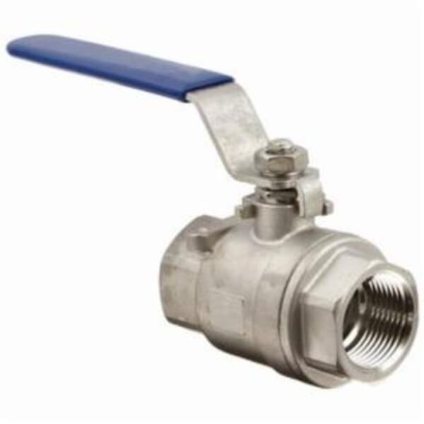 Dixon SSBV50 Ball Valve, 1/2 in Nominal, FNPT End Style, 316 Stainless Steel Body, Full Port, RPTFE Seat/Joint Gasket Softgoods