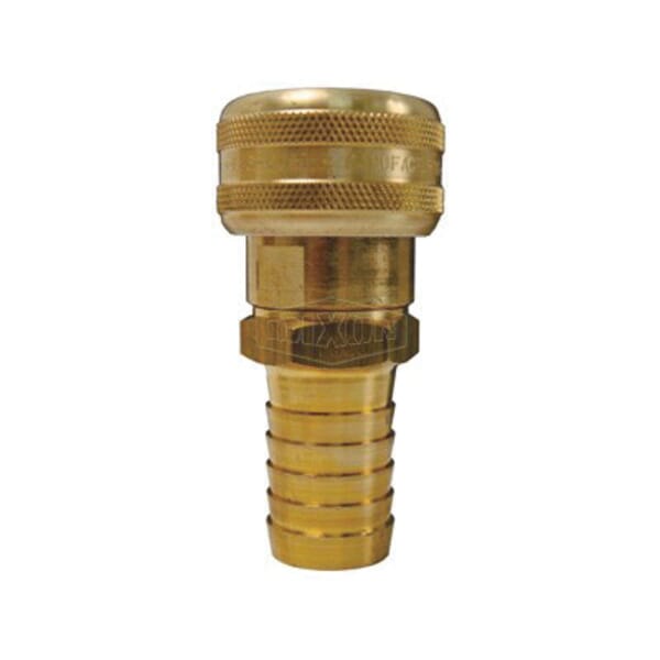 Dixon DC2044 Air Chief Industrial Quick Disconnect Coupler, 3/8 x 1/4 in Nominal, Quick Disconnect Coupler x Hose Barb, 300 psi Pressure, Brass, Domestic