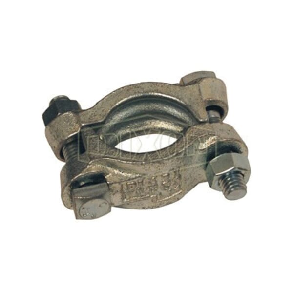 Dixon DL32 Double Bolt Clamp, 2-20/64 to 2-40/64 in Nominal, Carbon Steel Band, Domestic
