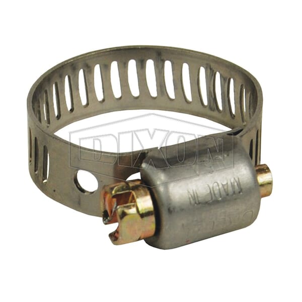 Dixon MH4 MAH Miniature Worm Gear Clamp, 14/64 to 40/64 in Clamp, Stainless Steel Band, Stainless Steel Bolt, Domestic