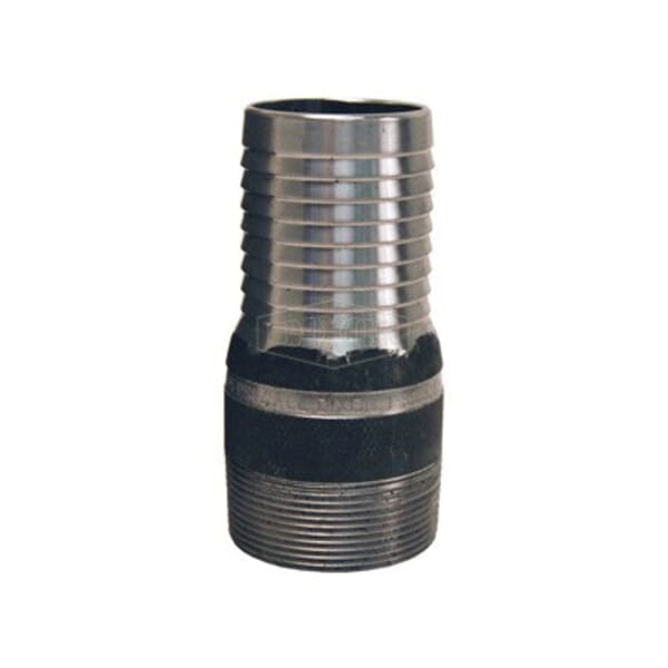 Dixon ST1 King No Knurl Combination Nipple, 1/2 in x 3-1/8 in L Hose Shank x MNPT, Carbon Steel, Unplated, Domestic