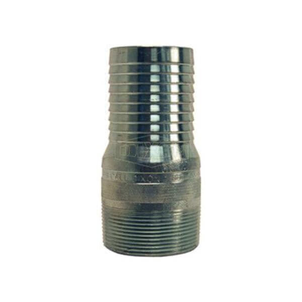 Dixon STC20 King No Knurl Combination Nipple, 1-1/2 in Nominal, Hose Shank x MNPT End Style, Carbon Steel, Zinc Plated, Domestic