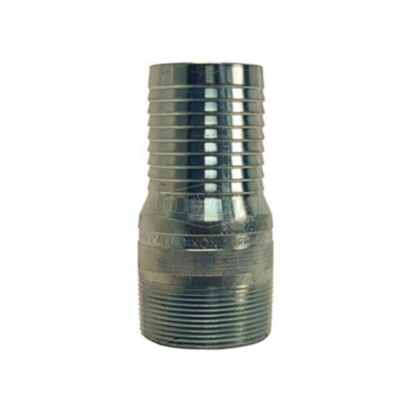 Dixon STC25 King No Knurl Combination Nipple, 2 in Nominal, Hose Shank x MNPT End Style, Carbon Steel, Zinc Plated, Domestic