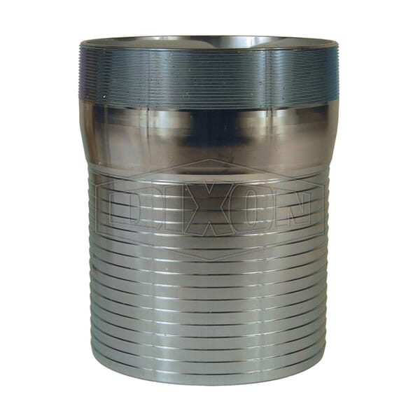 Dixon STC40 King No Knurl Combination Nipple, 4 in Nominal, Hose Shank x MNPT End Style, Carbon Steel, Zinc Plated, Domestic