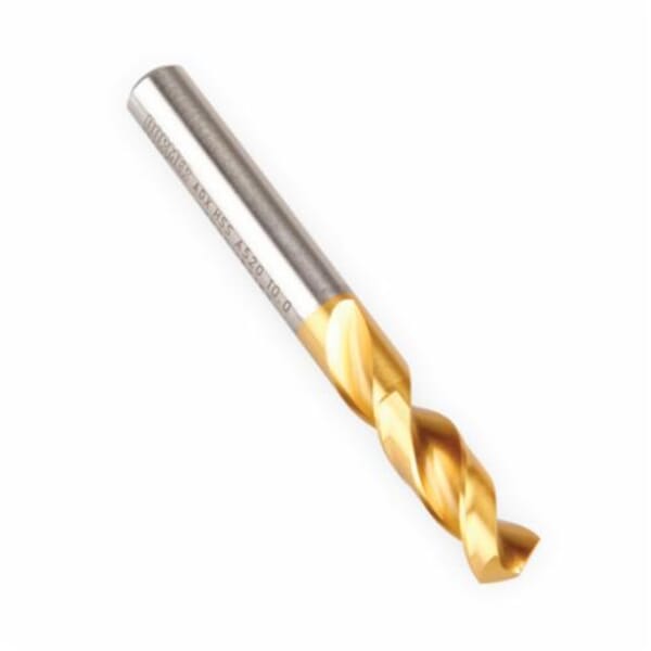 Dormer 5970018 A520 Multi-Application Screw Machine Drill, 9.8 mm Drill - Metric, 0.3858 in Drill - Decimal Inch, HSS, TiN Coated