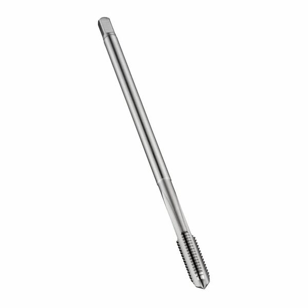 Dormer 5977784 E600 Extra Long Straight Flute Machine Tap, Right Hand Cutting, M8x1.25 Thread, Semi-Bottoming Chamfer, 3 Flutes, Bright, HSS-E