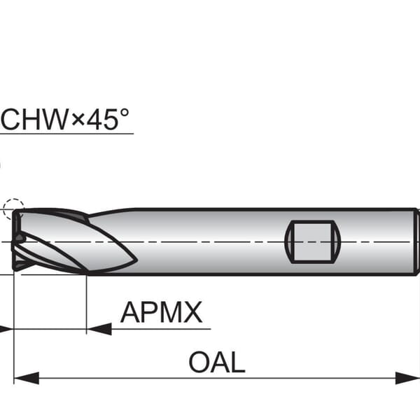 Dormer 5982517 S803HB Type N Extra Short Length Slot Drill Cutter, 10 mm Dia Cutter, 11 mm Length of Cut, 3 Flutes, 10 mm Dia Shank, 66 mm OAL, AlCrN Coated