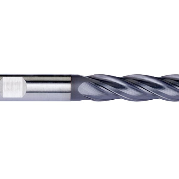 Dormer 5983848 C295 Center Cutting Extra Long Length Regular Helix Single End End Mill, 3 mm Dia Cutter, 12 mm Length of Cut, 4 Flutes, 6 mm Dia Shank, 56 mm OAL, TiCN Coated