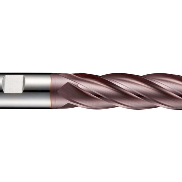 Dormer 5983854 C295 Center Cutting Extra Long Length Regular Helix Single End End Mill, 32 mm Dia Cutter, 106 mm Length of Cut, 6 Flutes, 32 mm Dia Shank, 186 mm OAL, TiCN Coated