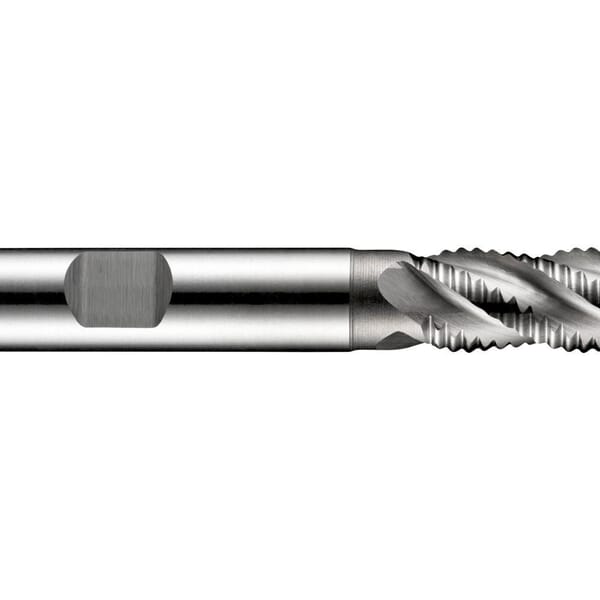 Dormer 5985086 C407 Type NRA Short Length End Mill, 11 mm Dia Cutter, 22 mm Length of Cut, 4 Flutes, 12 mm Dia Shank, 79 mm OAL, Bright