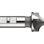 Dormer 5985618 C700 Type N Extra Short Length Corner Rounding Cutter, 3.5 mm Radius, 10 mm Dia Cutter, HSS-E, 12 mm Arbor/Shank, Right Hand Cutting, Single End