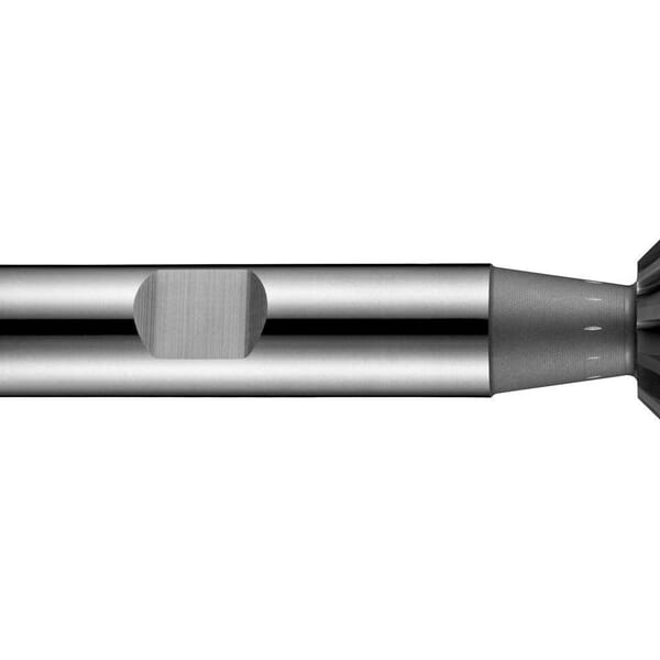 Dormer 5985786 C830 Type N Dovetail Cutter, 12 mm Dia Cutter, 5 mm W Cutting, 10 mm Dia Weldon Flat Shank, 60 deg Included, 54 mm OAL