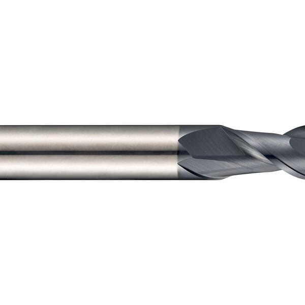 Dormer 6706901 S740 Type N Short Length End Mill, 12 mm Dia Cutter, 25 mm Length of Cut, 2 Flutes, 12 mm Dia Shank, 75 mm OAL, AlTiN Coated
