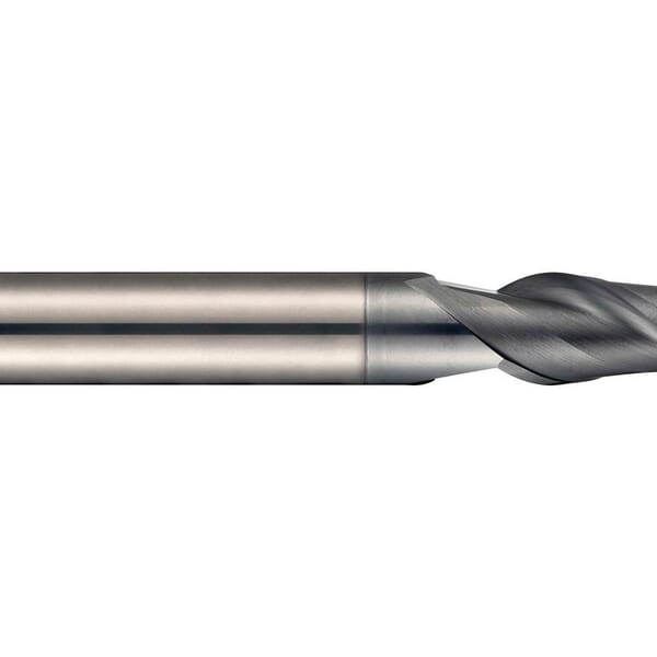 Dormer 6706983 S710 Type N Short Length End Mill, 1.5 mm Dia Cutter, 4.5 mm Length of Cut, 2 Flutes, 3 mm Dia Shank, 40 mm OAL, AlCrN Coated
