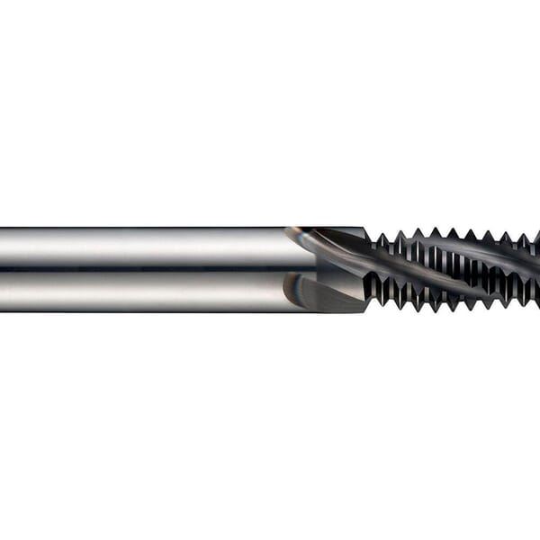 Dormer 6821302 J210 Spiral Flute Thread Milling Cutter, M6x1 Thread, 57 mm OAL, 6 mm Dia Shank