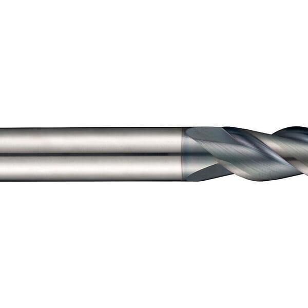 Dormer 7002456 S713 Type N Short Length End Mill, 10 mm Dia Cutter, 22 mm Length of Cut, 3 Flutes, 10 mm Dia Shank, 70 mm OAL, AlCrN Coated