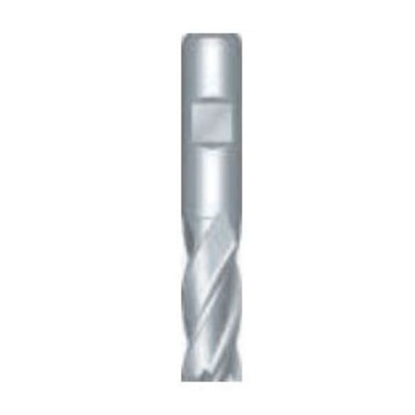 Dormer 7647983 C615 Medium Cut Length Square End Mill, 1 in Dia Cutter, 2 in Length of Cut, 4 Flutes, 1 in Dia Shank, 4-1/2 in OAL, Bright