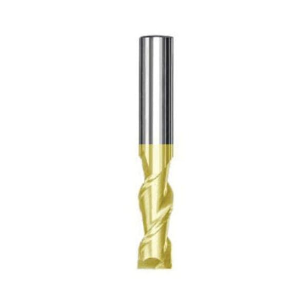 Dormer 7648503 S206 Type W Medium Cut Length Square End Mill, 1 in Dia Cutter, 1-1/2 in Length of Cut, 2 Flutes, 1 in Dia Shank, 4 in OAL, ZrN Coated