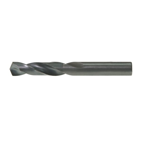 Drillco 300A120 Type C Heavy Duty Stub Length Screw Machine Length Drill, 5/16 in Drill - Fraction, 0.3125 in Drill - Decimal Inch, HSS, Black Oxide