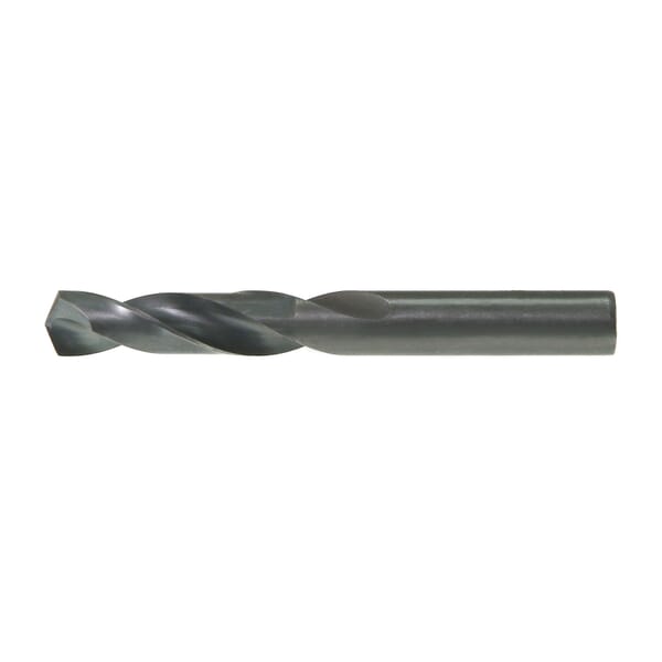 Drillco 380A001 Type C Heavy Duty Stub Length Screw Machine Length Drill, #1 Drill - Wire, 0.0886 in Drill - Decimal Inch, HSS, Black Oxide