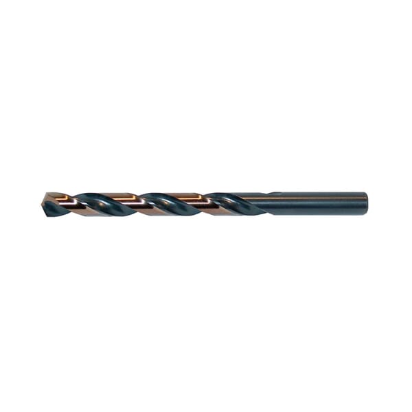 Drillco 400E125 Heavy Duty Jobber Length Drill Bit, 25/64 in Drill - Fraction, 0.3906 in Drill - Decimal Inch, 135 deg Point, HSS, Black/Gold