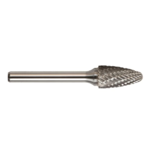 Magnum 7F116ADC 7000F Carbide Burr, Radius End, Tree Head, 1/4 in Dia Head, 5/8 in L of Cut, Double Cut