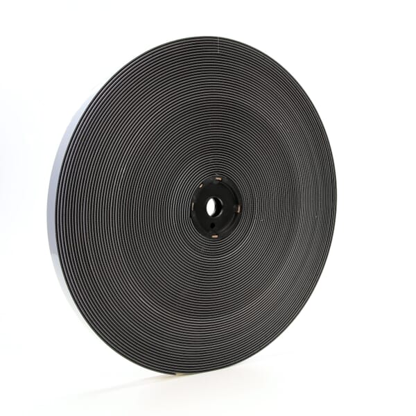 Dual Lock 7000001957 SJ3541 Reclosable Fastener, 50 yd L 1 in W, 5 mil THK Engaged, Synthetic Rubber Adhesive, Black