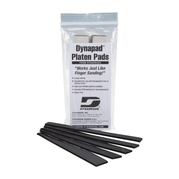 Dynabrade Dynapad 11604 Platen Pad, For Use With Dynabelter Contact Arm, 7 in L x 1 in W x 1/8 in THK