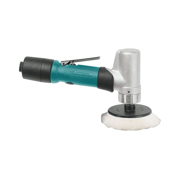 Dynabrade 51400 Rotary Buffer, 3 in Dia Pad, 3/8-24 MNPT Arbor/Shank, 0.4 hp, 24 scfm Air Flow, 90 psi