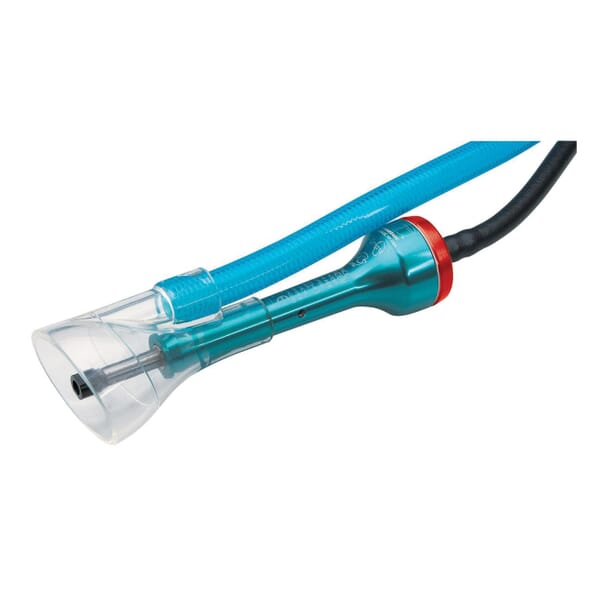 Dynabrade 51624 Central Vacuum Straight Line Air Pencil Grinder With Red Tool Cap, 3 mm Collet, 0.1 hp, 8 scfm Air Flow, 90 psi, 35000 rpm Speed