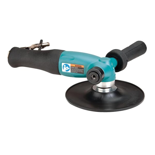 Dynabrade 52802 Lightweight Disc Sander, 7 in Dia Disc, 5/8-11 Male Arbor/Shank, 1.3 hp, 40 scfm Air Flow, 90 psi