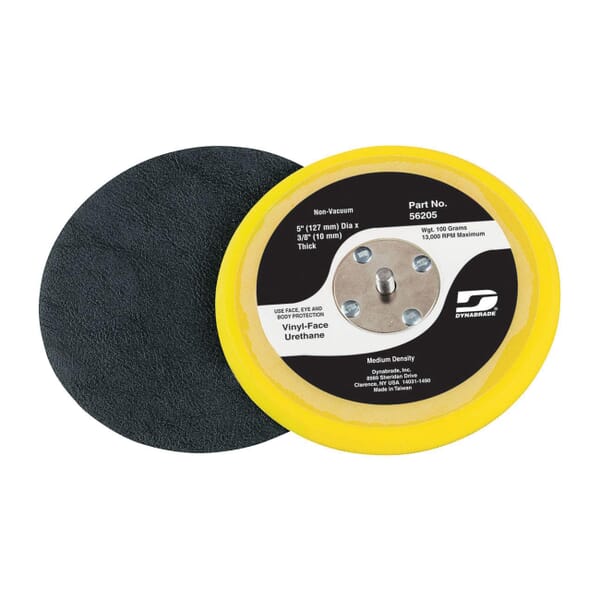 Dynabrade 56206 Medium Density Non-Vacuum Backing Pad, 6 in Dia Pad, PSA Attachment