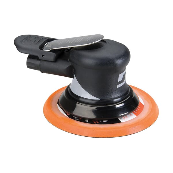 Dynabrade Dynorbital Supreme 56826 Non-Vacuum Palm Style Random Orbital Sander, 6 in Round Pad, 18 scfm Air Flow, 90 psi