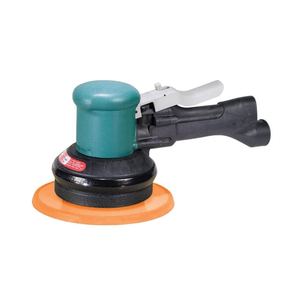 Dynabrade 58442 Non-Vacuum Two-Hand Gear Driven Sander, 6 in, 23 scfm Air Flow, 90 psi, 900 rpm Speed Setting