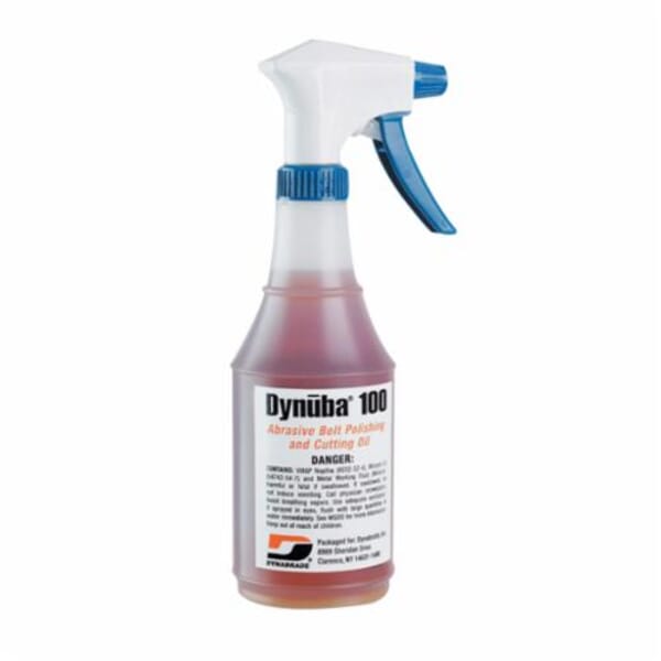 Dynabrade Dynuba 60005 Dynuba 100 Cleaning and Polishing Oil, 16 oz Spray Bottle, Clear Reddish, Medium Grade, 80 Grit