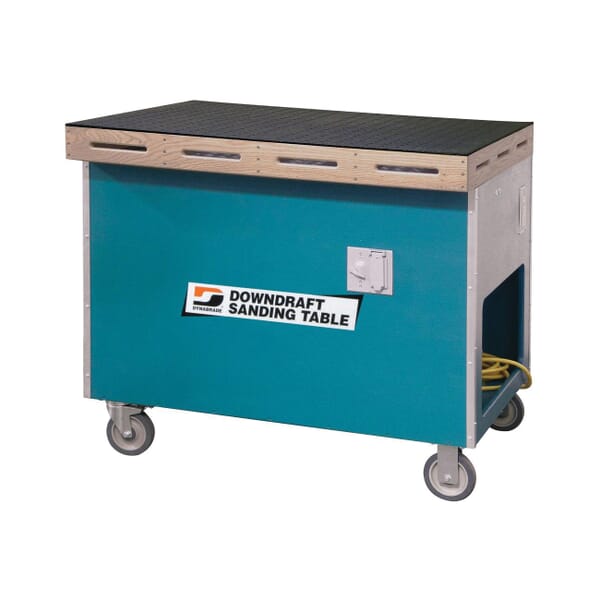 Dynabrade 63208 Sanding Downdraft Table, 41 in L x 33 in W Table, 1 hp Power Rating, 460 VAC, 3000 cfm Air Flow, 1 micron Filter