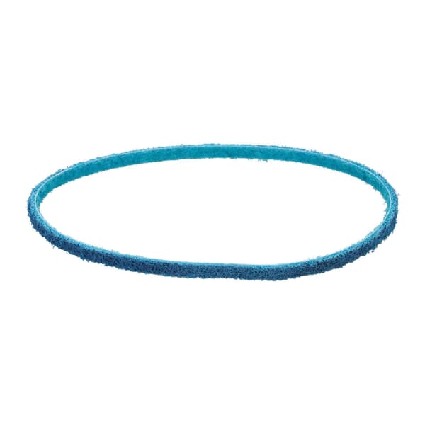 Dynabrade DynaBrite 78017 Good Tier File Surface Conditioning Non-Woven Abrasive Belt, 1/4 in W x 18 in L, Very Fine Grade, Aluminum Oxide Abrasive, Blue