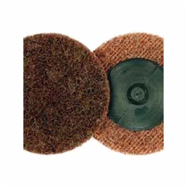 Dynabrade 78121 Locking Non-Woven Abrasive Quick-Change Disc, 2 in Dia Disc, Fine Grade, Aluminum Oxide Abrasive, Locking/Type R Attachment